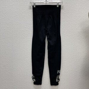 Victorias Secret Pink Ultimate High Waist Leggings Womens Small Pure Black